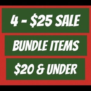 4 item bundle $25!